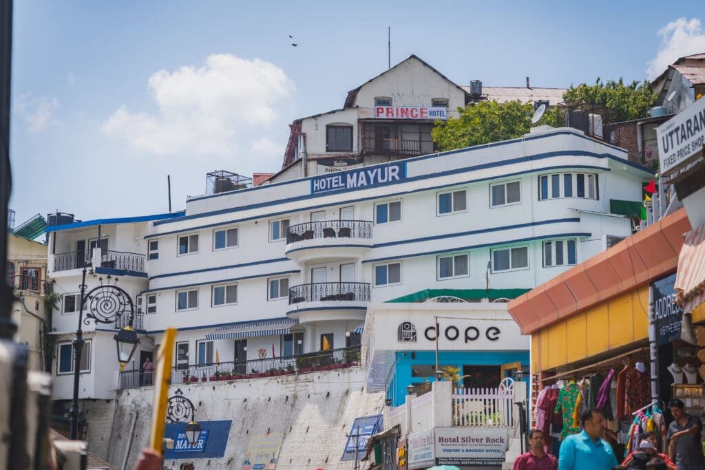 Hotel Mayur Front View from the mall road